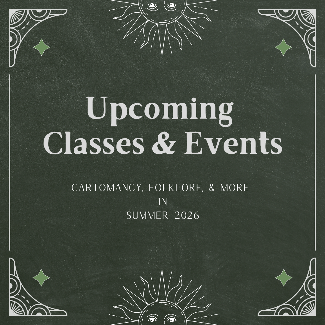 green square with upcoming classes and events text